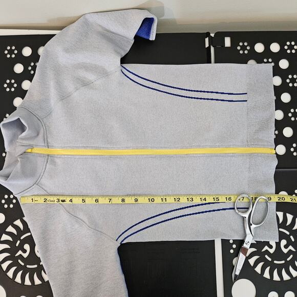 Fabletics Winnie Seamless Panel Track Jacket in Gray Yellow | Women's Small - Picture 10 of 16